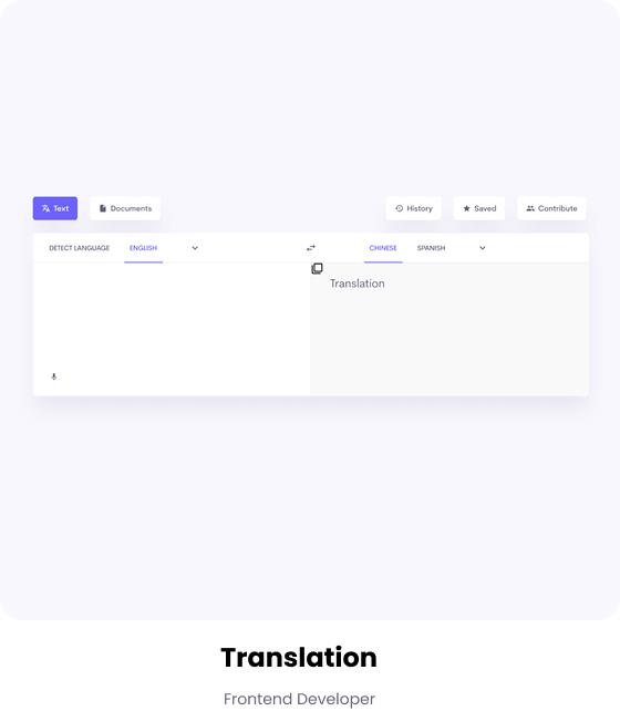 Translation app preview 